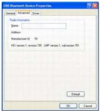 SONY Vaio VGN-S170 - USB Bluetooth Device Properties - 1