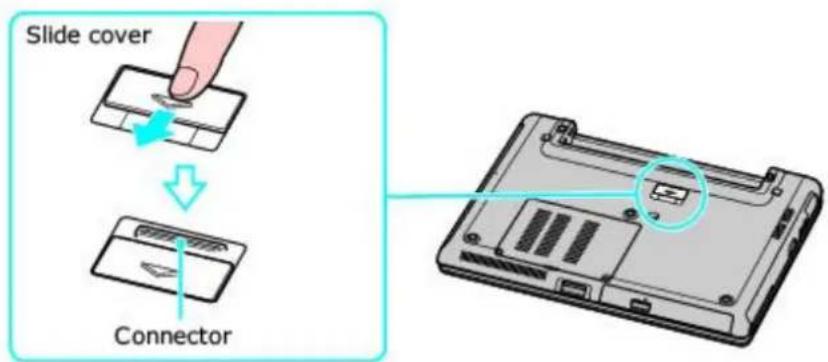 SONY Vaio VGN-S170 - Sliding the Port Replicator Cover - 1