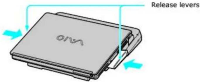 SONY Vaio VGN-S170 - To disconnect a port replicator - 1