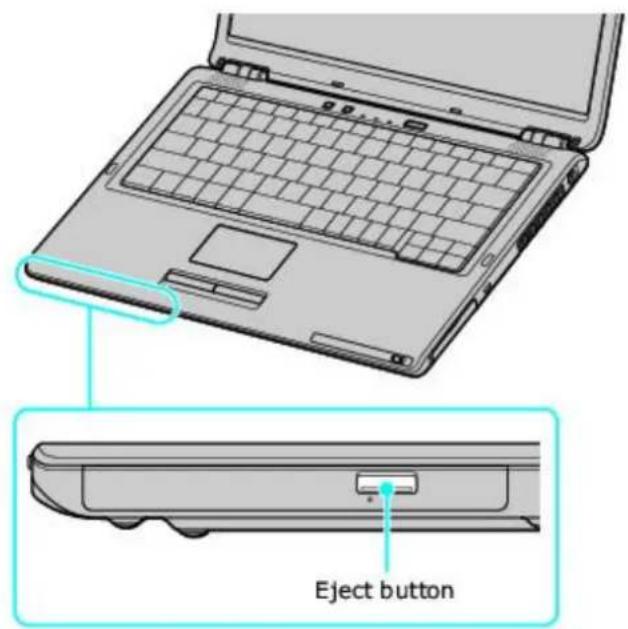 SONY Vaio VGN-S170 - Ejecting the Drive Tray - 1