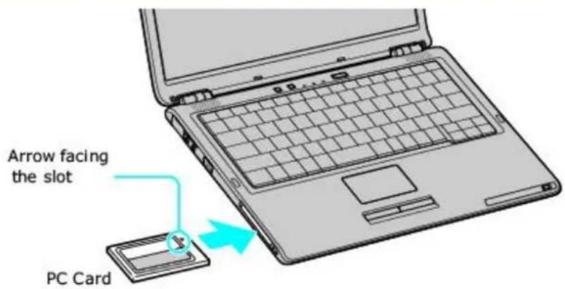 SONY Vaio VGN-S170 - Inserting a PC Card - 1