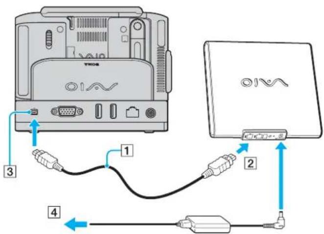 SONY Vaio VGN-UX180P - To connect an optical disc drive - 1