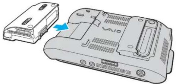 SONY Vaio VGN-UX180P - Installing the Battery Pack - 1