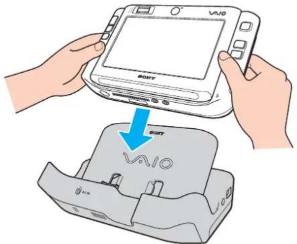 SONY Vaio VGN-UX180P - Attaching Your Computer to the Port Replicator - 3