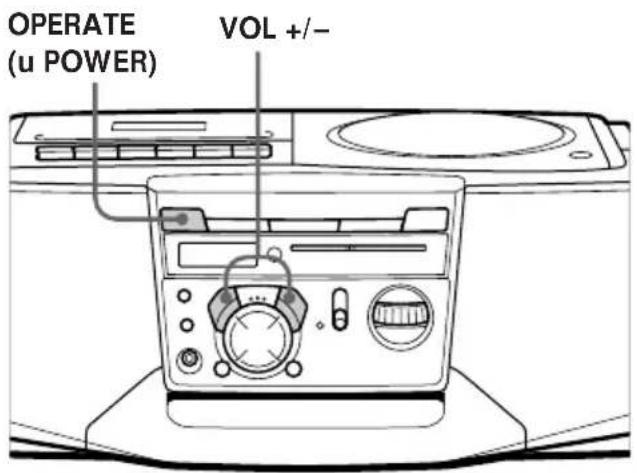 OPERATE (u POWER) VOL +/-