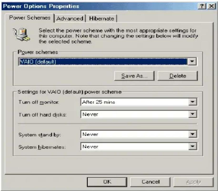 SONY Vaio PCV-LX800 - Changing the Display's Power Management Settings - 1