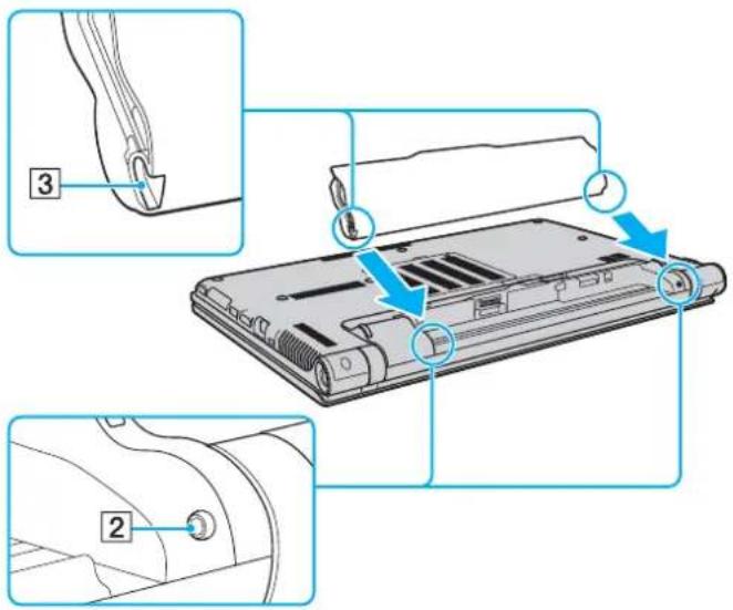 SONY Vaio VPCZ11RGX - Installing/Removing the Battery Pack - 2