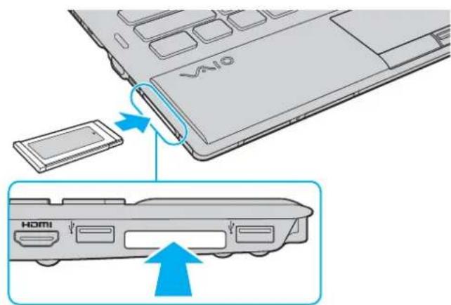 SONY Vaio VPCZ11RGX - To insert an ExpressCard module - 1