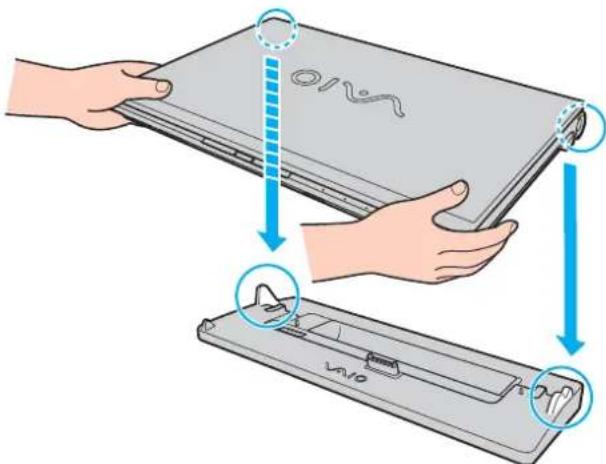 SONY Vaio VPCZ11RGX - Attaching Your Computer to the Port Replicator - 5