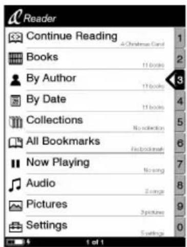 SONY Reader PRS-500 - Sorting the Book list - 1