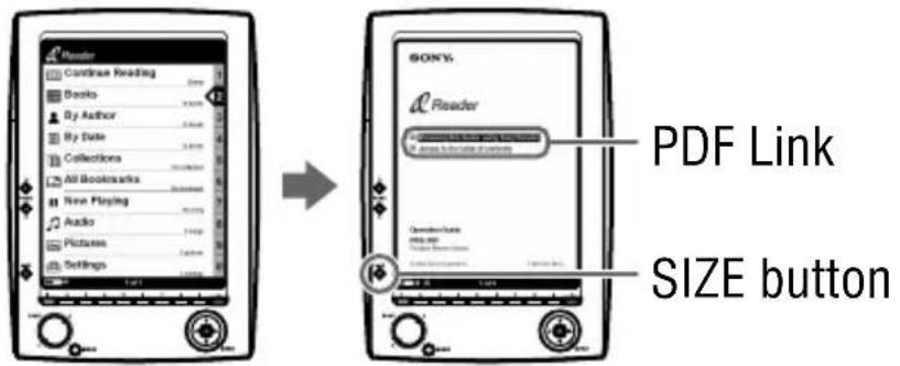 SONY Reader PRS-500 - Browsing this Guide using Sony Reader - 1
