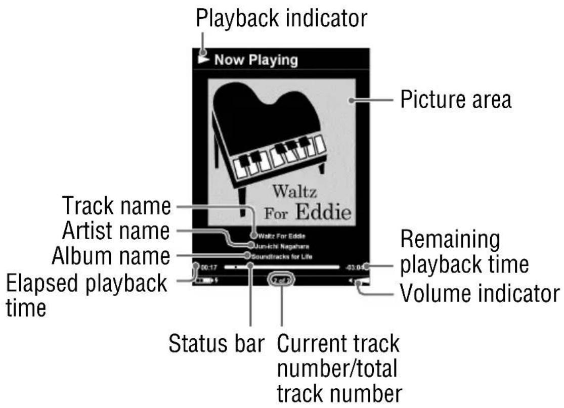 SONY Reader PRS-500 - Operations on the Playback screen - 1