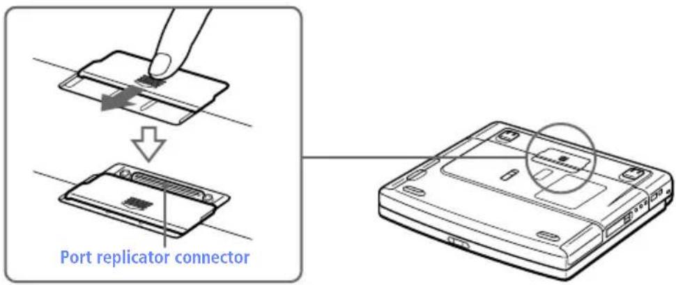 SONY Vaio PCG-F590 - To attach your computer to the port replicator - 2