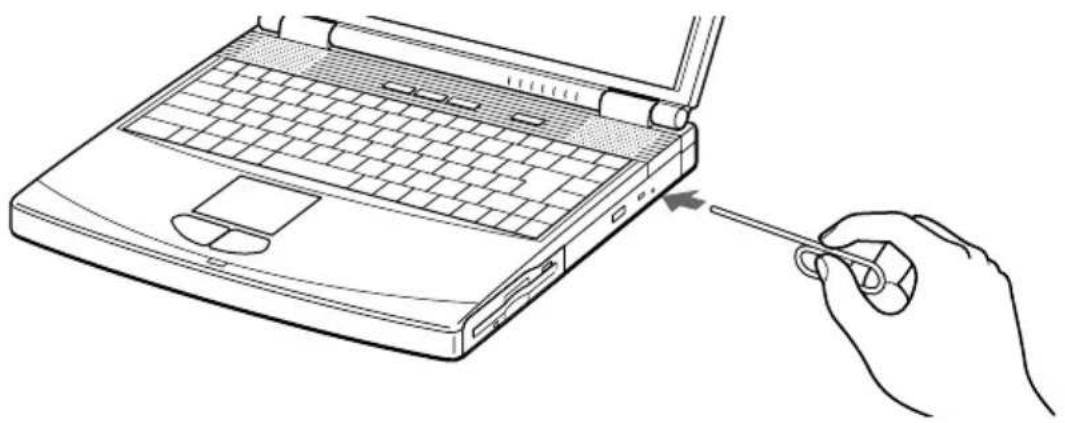 SONY Vaio PCG-F590 - Close the tray by pushing it gently. - 2