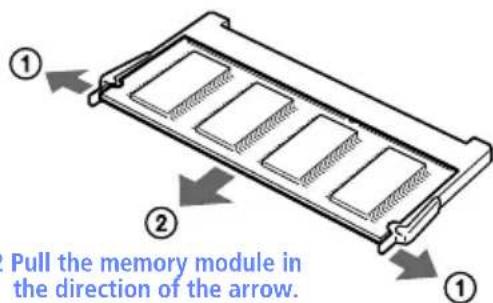 SONY Vaio PCG-F590 - To remove a memory module - 2