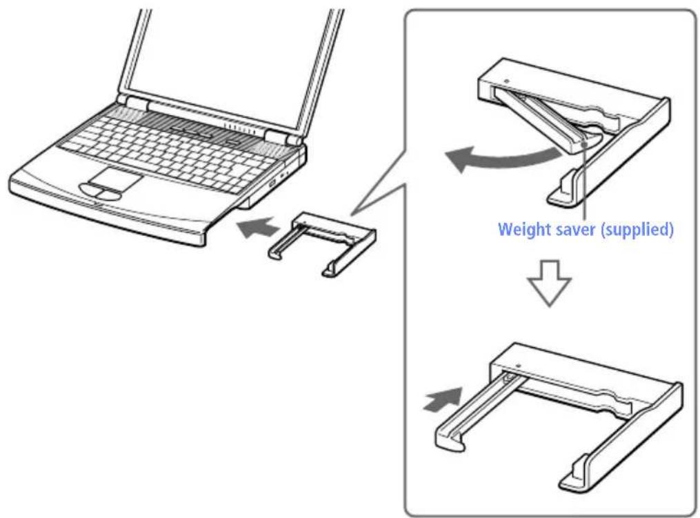 SONY Vaio PCG-F590 - To attach the weight saver - 1