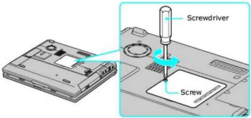 SONY Vaio PCG-GRT260G - Removing the Bottom Screw(s) - 1