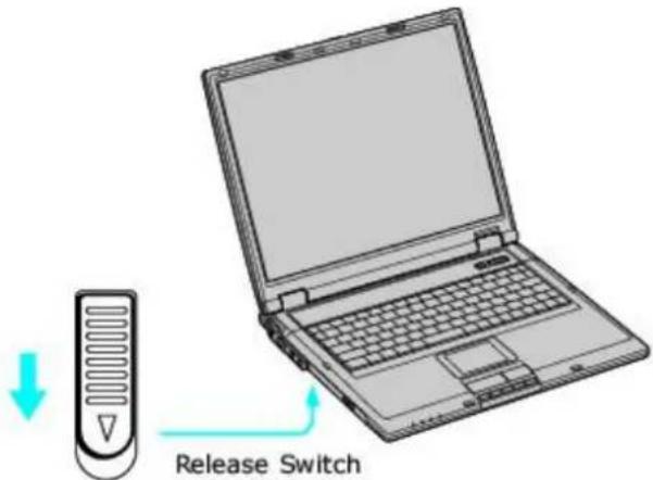 SONY Vaio PCG-GRT260G - Locking the Weight Saver - 1