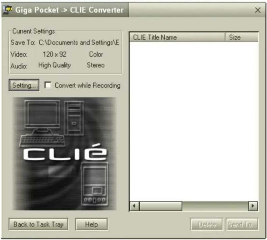 SONY Vaio PCG-GRT260G - Starting CLIÉ Converter - 1