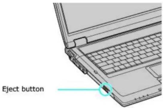 SONY Vaio PCG-GRT260G - Opening the Drive Tray - 1