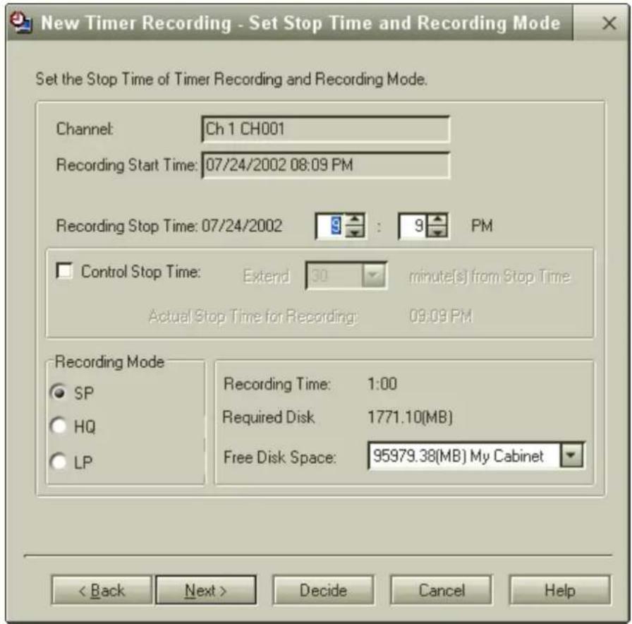 SONY Vaio PCG-GRT260G - Recording Mode Description - 1