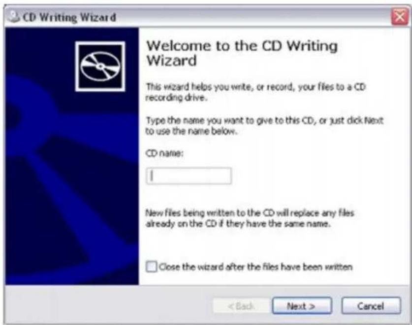 SONY Vaio PCG-GRT260G - CD Writing Wizard - 1