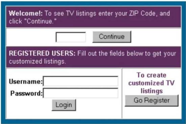 SONY Vaio PCG-GRT260G - Internet Electronic Program Guide Welcome and Registration window - 1