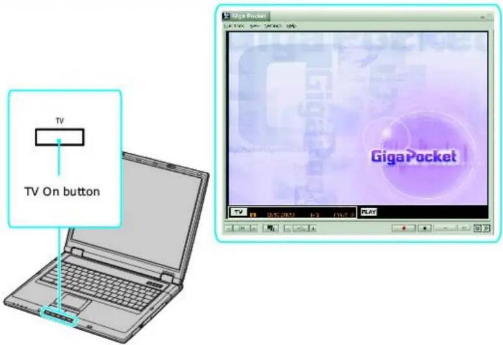 SONY Vaio PCG-GRT260G - Using the TV button - 1
