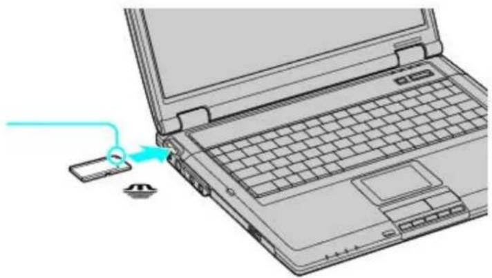 SONY Vaio PCG-GRT260G - Inserting Memory Stick Media - 1