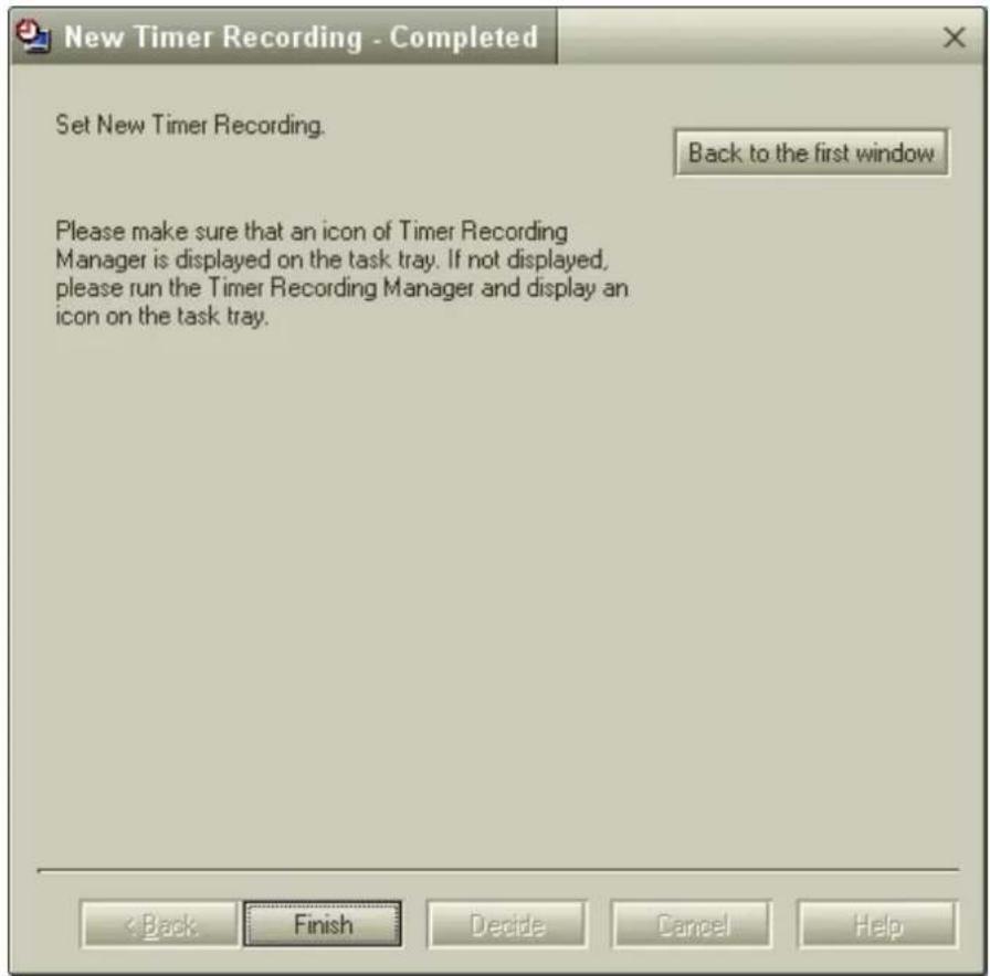 SONY Vaio PCG-GRT260G - New Timer Recording - Confirm - 2