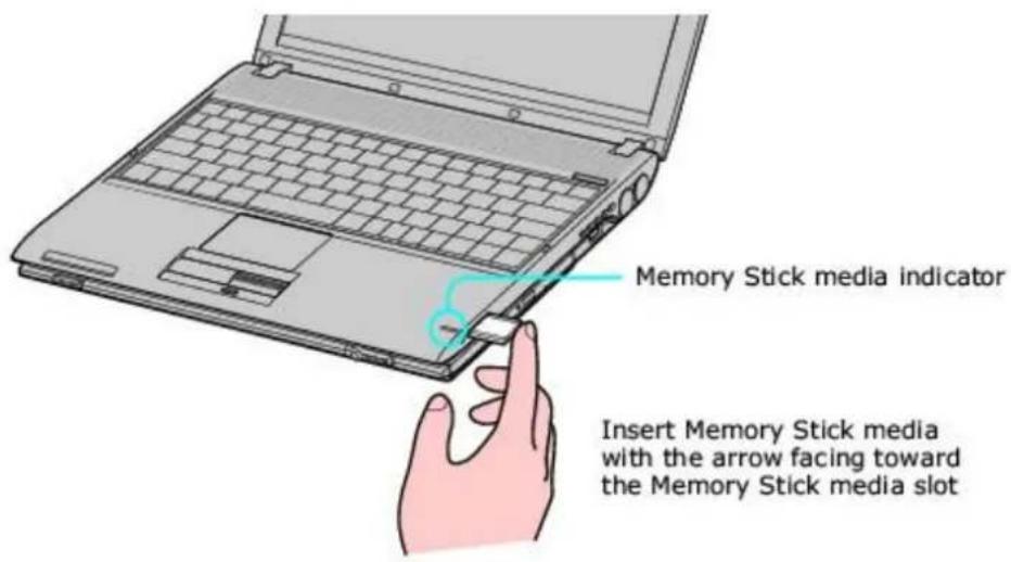 SONY Vaio PCG-V505DX - Inserting Memory Stick Media - 1