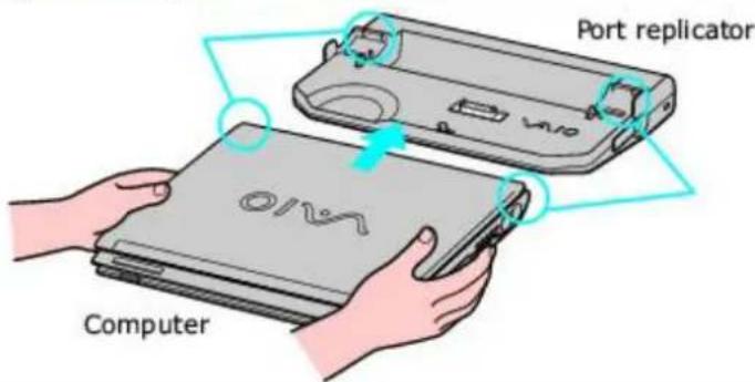 SONY Vaio PCG-V505DX - To connect a port replicator - 2