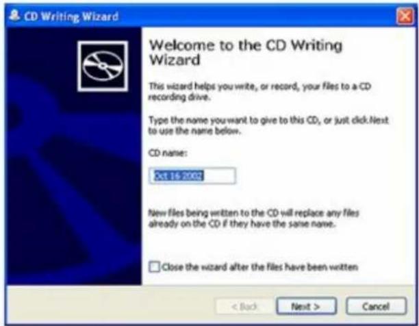 SONY Vaio PCG-V505DX - CD Writing Wizard - 1