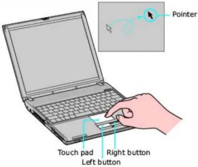 SONY Vaio PCG-V505DX - Locating the Touch Pad - 1