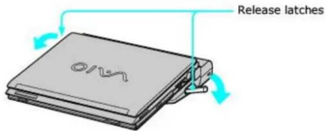 SONY Vaio PCG-V505DX - To disconnect a port replicator - 1