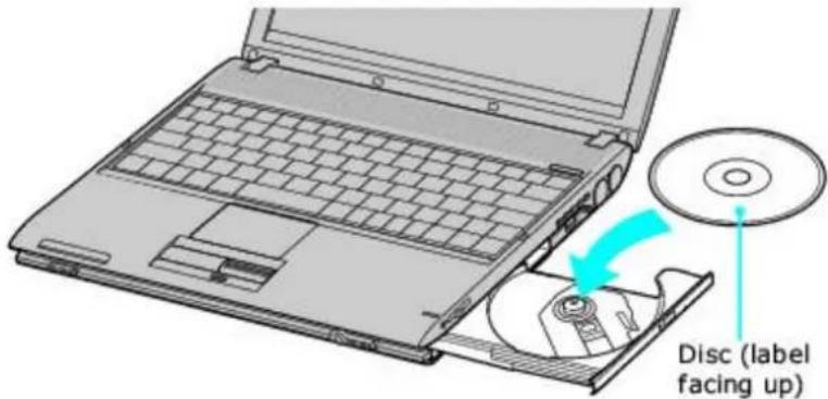 SONY Vaio PCG-V505DX - Inserting a Disc - 1
