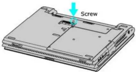 SONY Vaio PCG-V505DX - Removing the Bottom Screw - 1