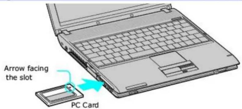 SONY Vaio PCG-V505DX - To insert a PC Card - 1