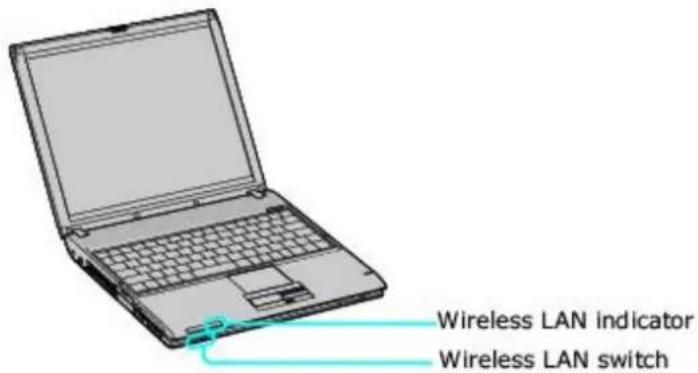 SONY Vaio PCG-V505DX - Turning on the Wireless Network Switch - 1
