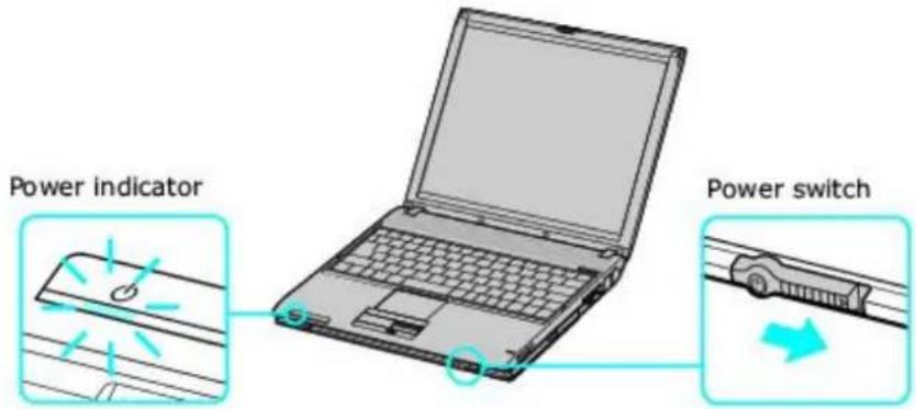 SONY Vaio PCG-V505DX - Turning on the Computer - 1