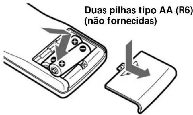 SONY XTL-W70 - Instalando as pilhas - 1