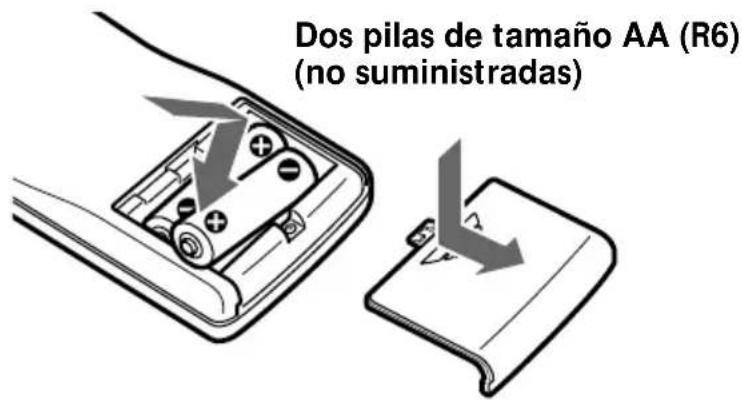 Dos pilas de tamaño AA (R6) (no suministradas)