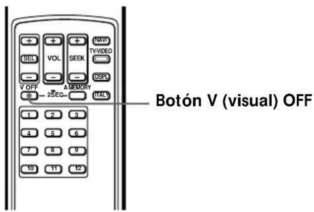 BOTÓN V (visual) OFF