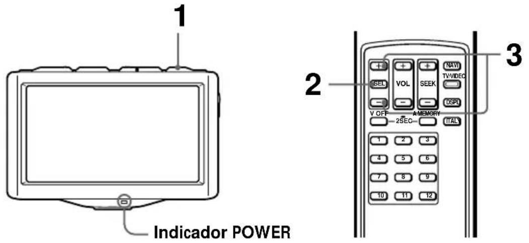 1 2 3 Indicador POWER VOL SEEK NAVI TV/VIDEO DSPD MEMORY ITALY 1 2 3 4 5 6 7 8 9 10 11 12