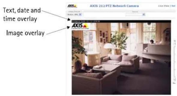 Text, date and time overlay Image overlay AXIS 212 PTZ Network Camera Live View | Sell