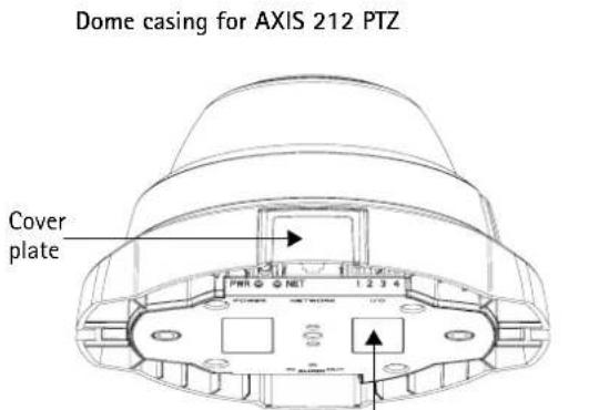 Dome casing for AXIS 212 PTZ Cover plate
