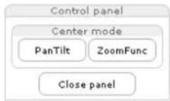 AXIS 212 PTZ-V - The control panel - 1