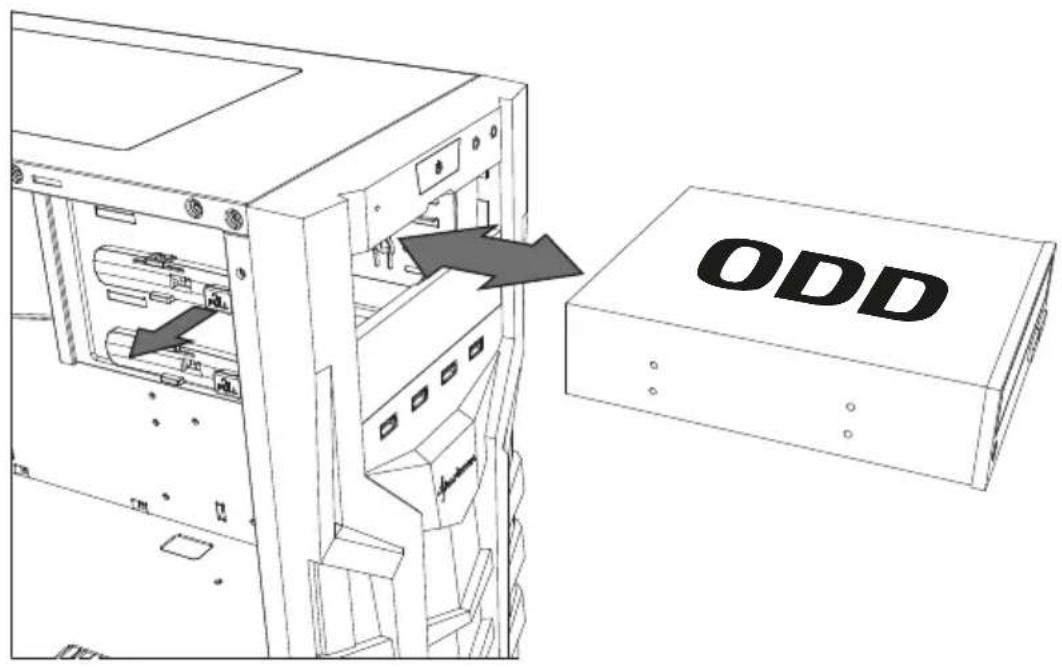 Sharkoon DG7000-G RGB - Einbau ODD - 1