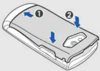 SAMSUNG Shark 2 GT-S5550 - SIM- oder USIM-Karte und Akku einsetzen - 4