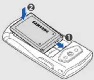 SAMSUNG Shark 2 GT-S5550 - SIM- oder USIM-Karte und Akku einsetzen - 3